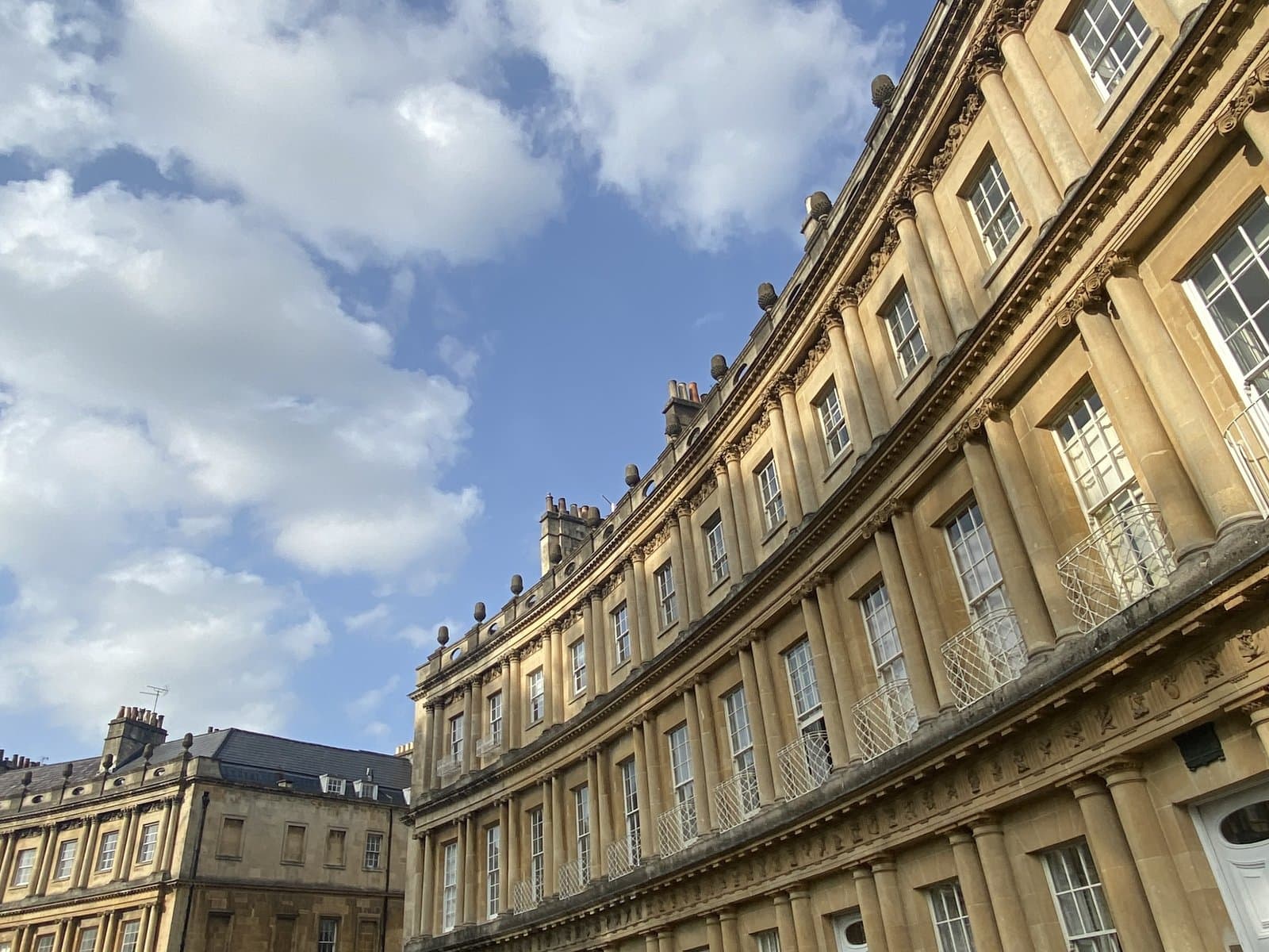 The curved terraces of the Circus, Bath