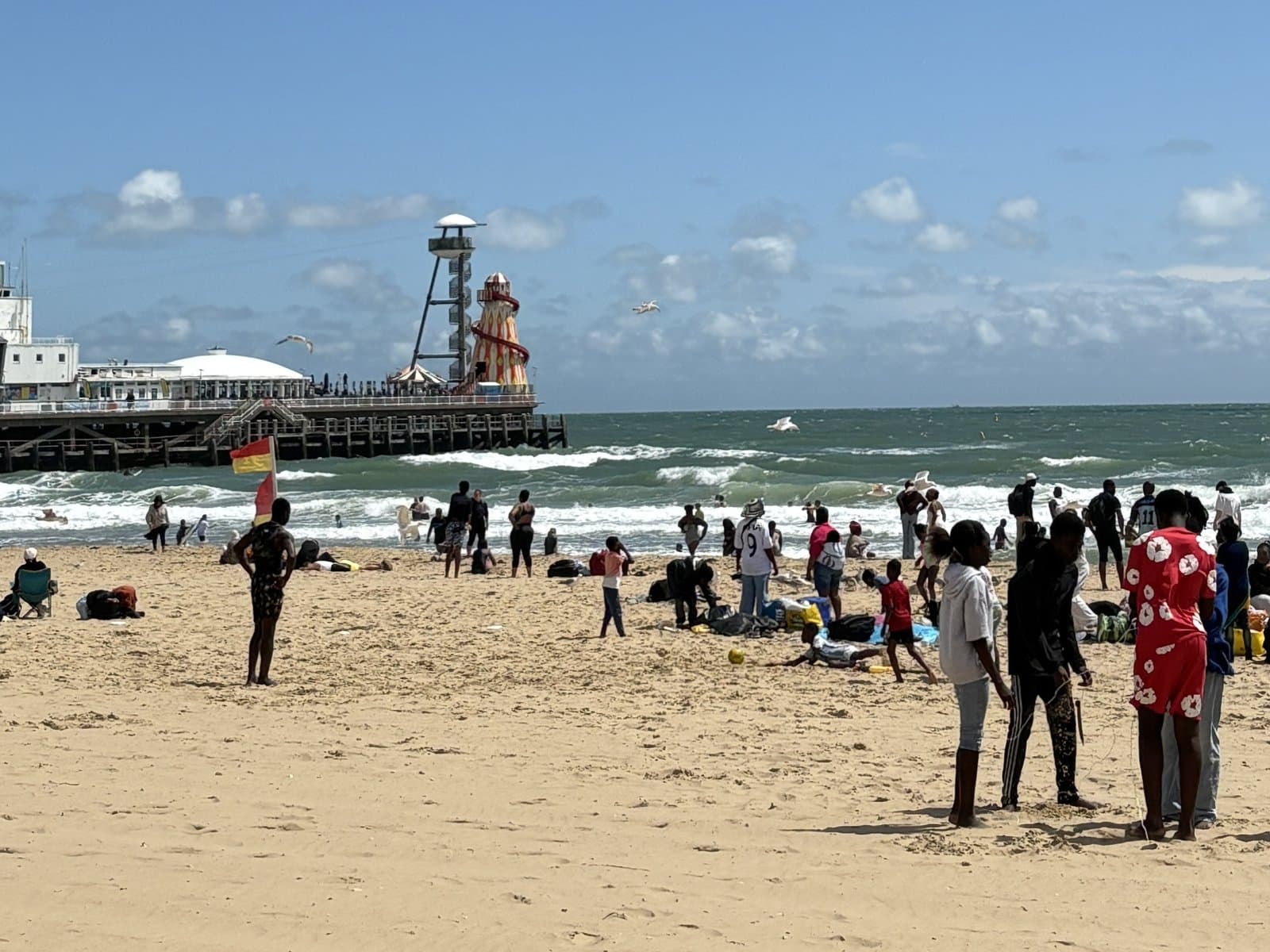 Bournemouth beach with the pier behind