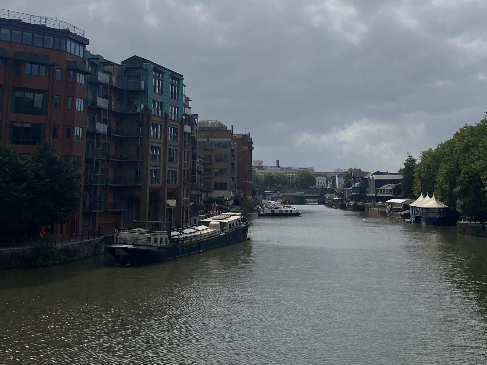 The Floating Harbour in central Bristol