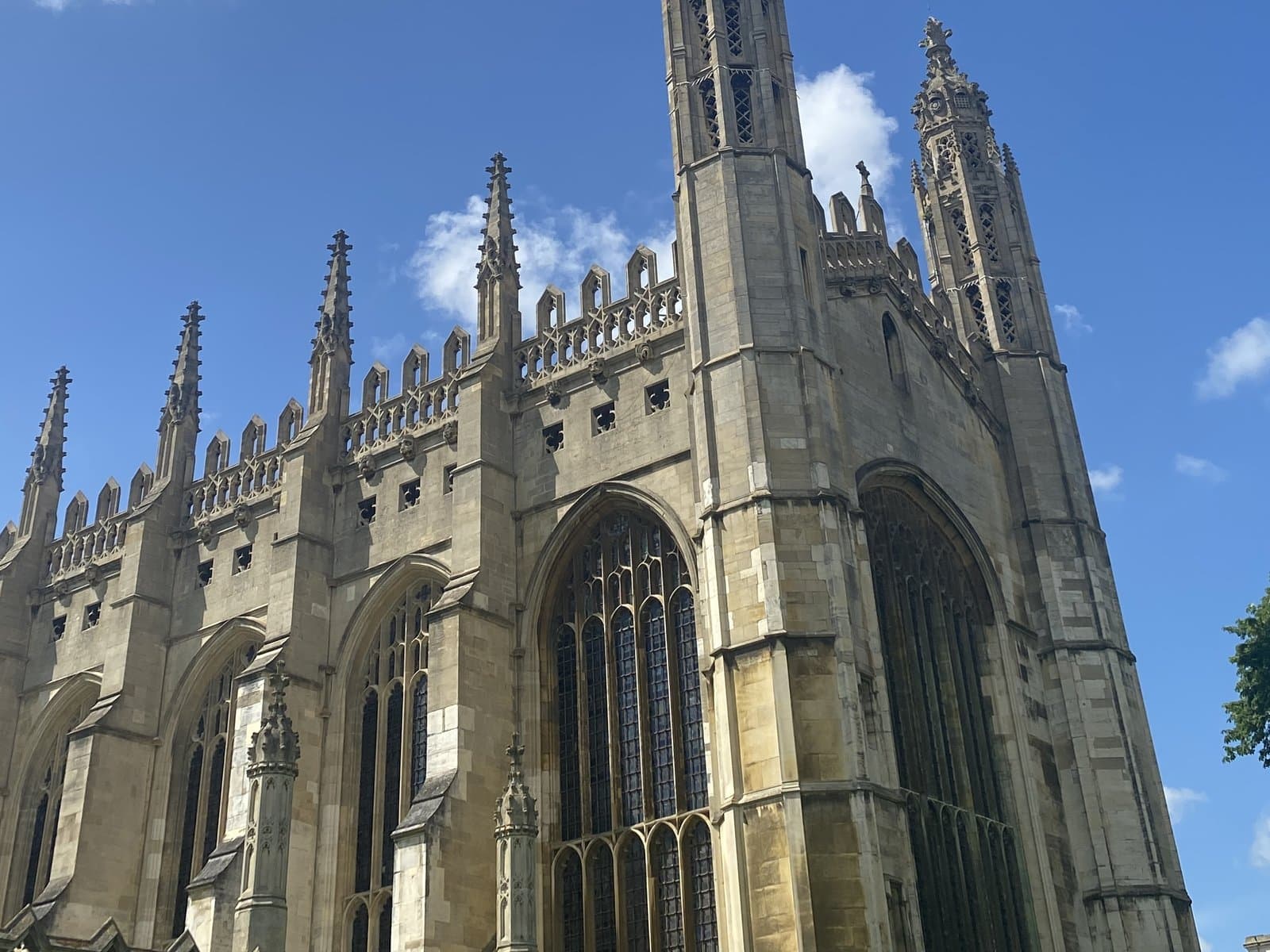 King's College Chapel against a blue sky