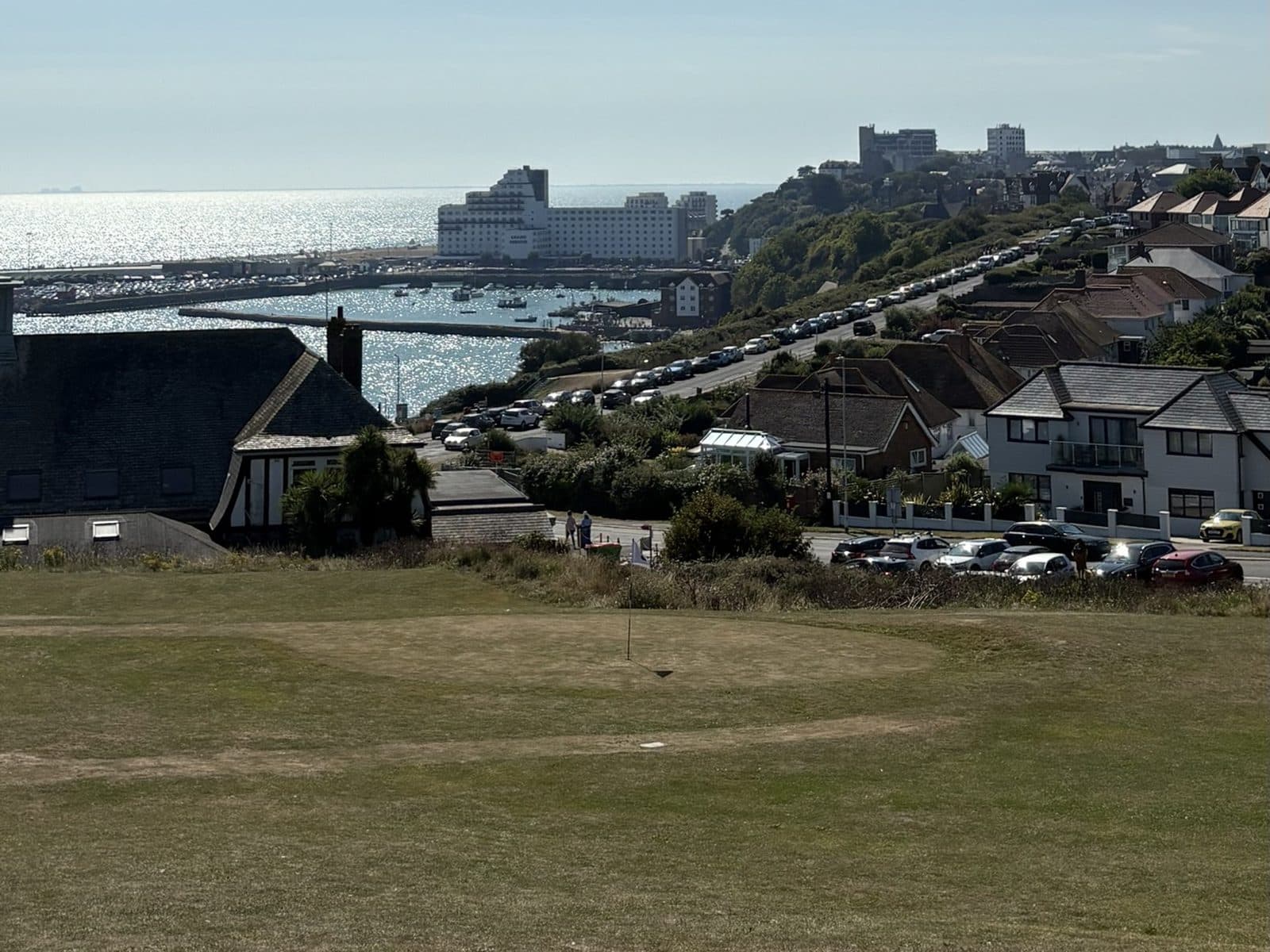 Folkestone Harbour seen from the East Cliff by Copt Point