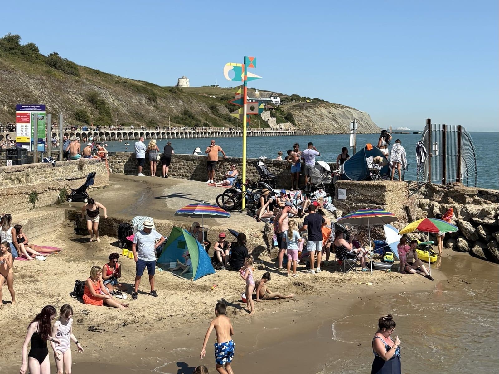 Sunny Sands beach below the East Cliff