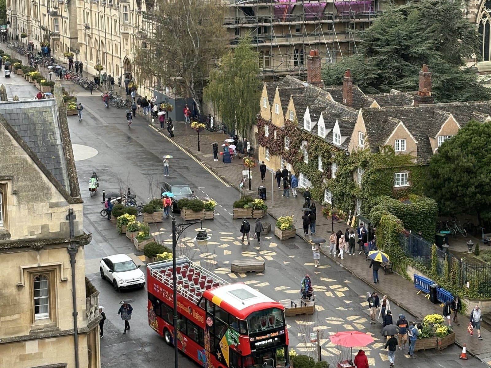The High Street from the tower of St Mary the Virgin