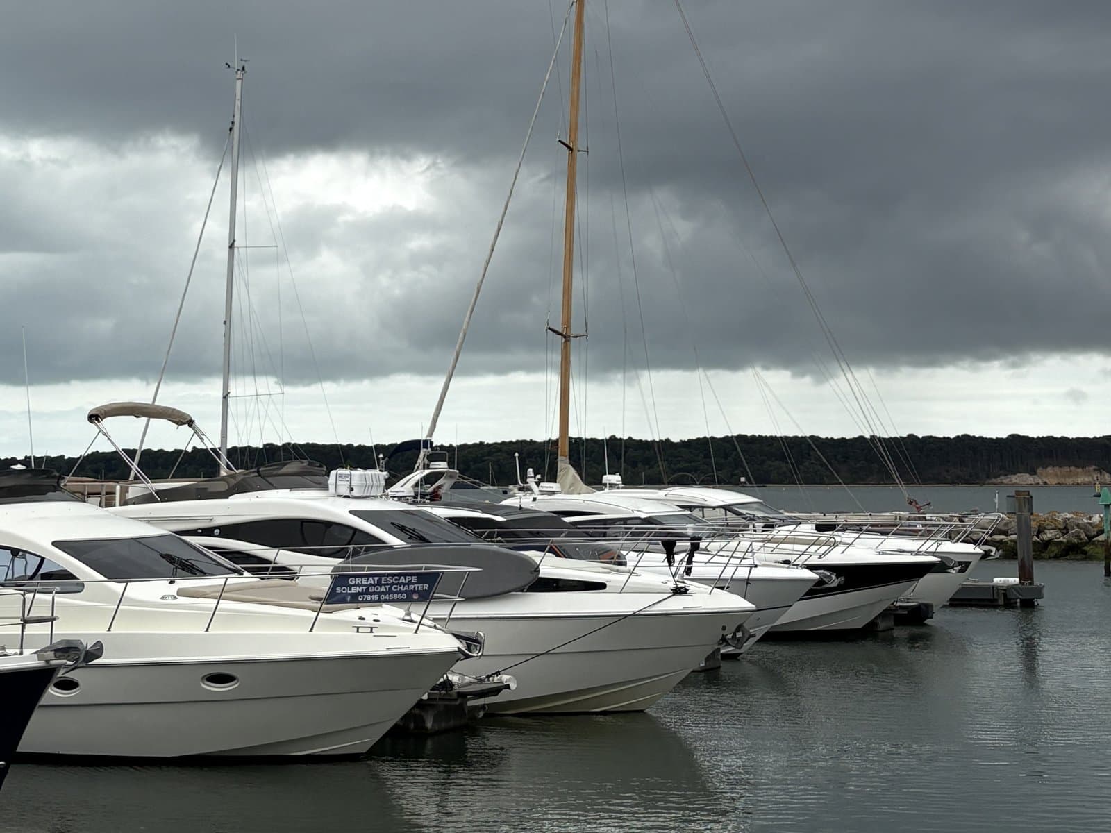 Yachts in the marina at Poole Quay