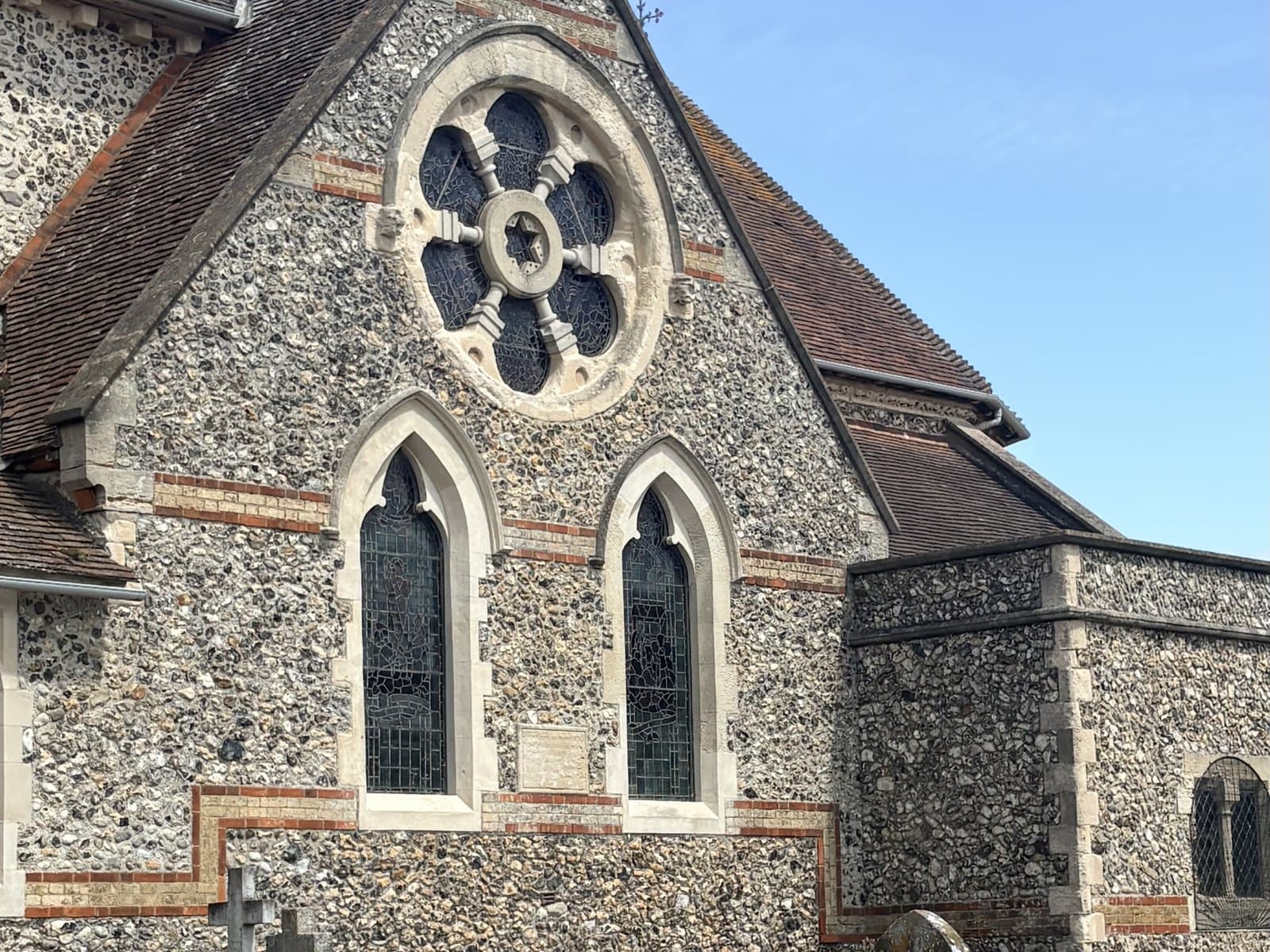 The rose window of St Leonard's Church