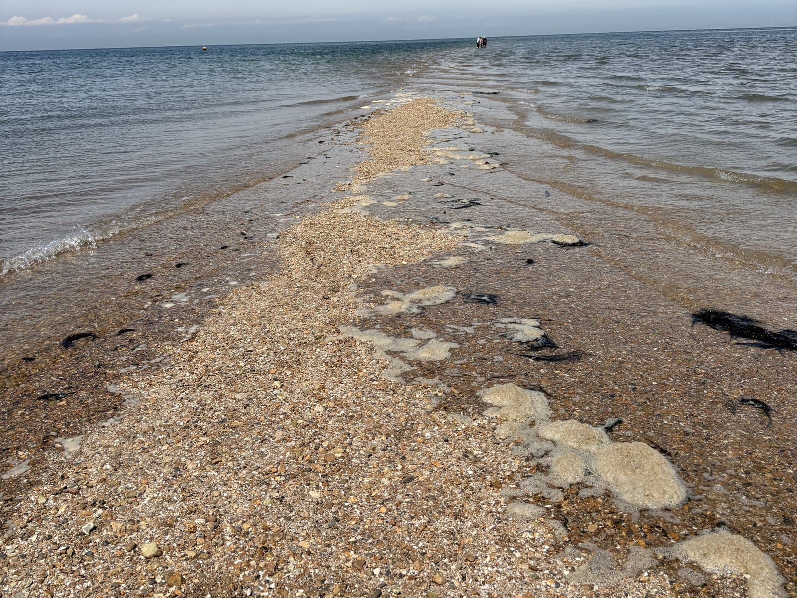 The Street, a shingle spit running out to sea at low tide