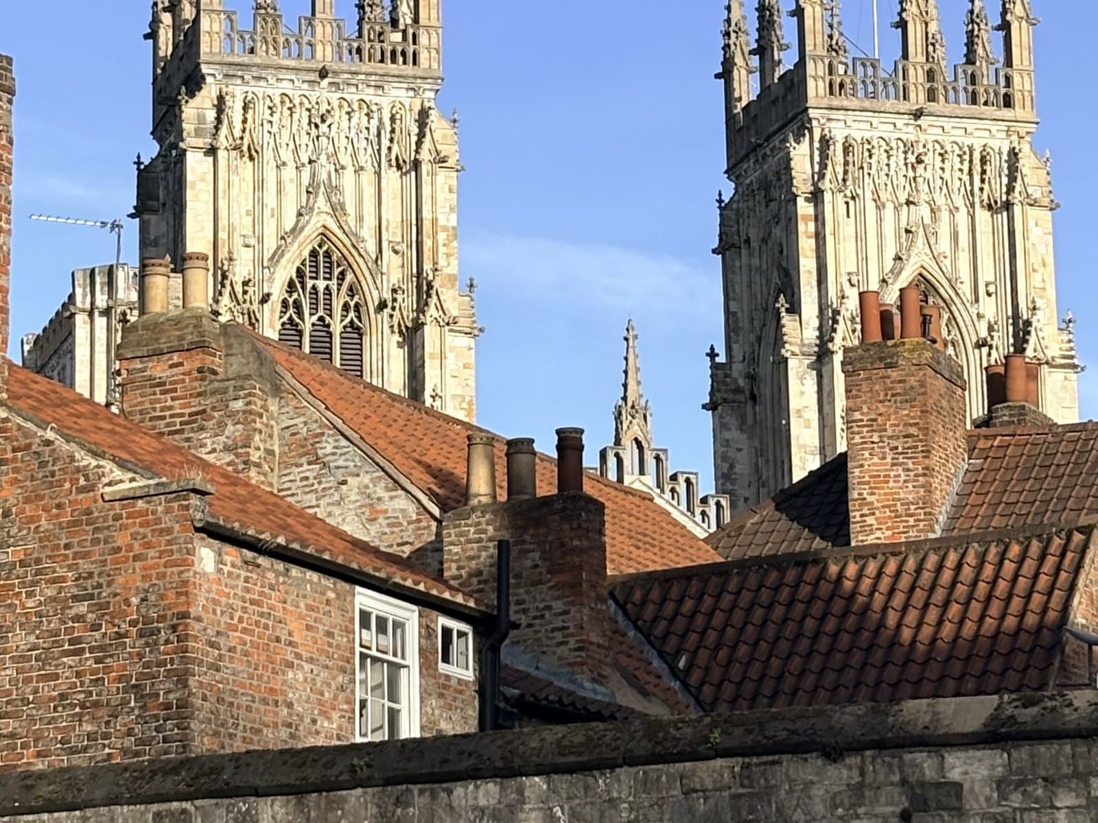 The Minster's towers above the city walls